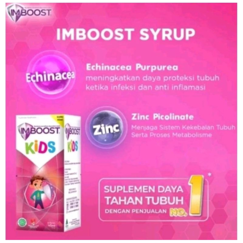 Imboost Syrup 60ml / Imboost Syrup 120ml / Suplemen Daya Tahan Tubuh / Vitamin Anak
