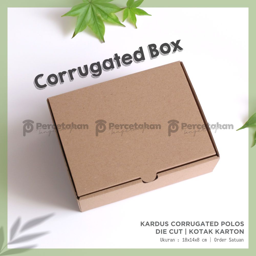 

Kardus Corrugated 18x14x8 CM | Die Cut | Kotak Karton | Box Packing Souvenir Pizza - Sablon 1 Warna