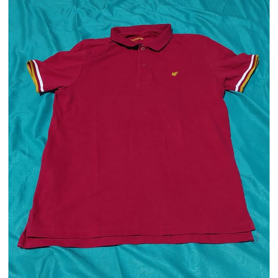 Kaos Polo Giordano Warna Merah Size S LD 50 P 68