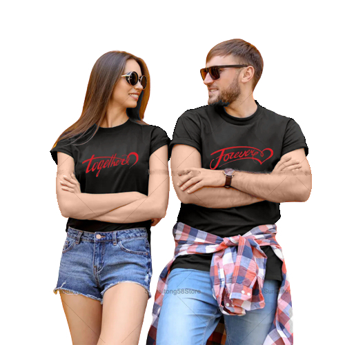 COD-BAJU COUPLE PASANGAN LENGAN PENDEK-FOREVER-KAOS COUPLE PASANGAN CWOK CWEK-COUPLE-COUPLE KAOS-BAJ