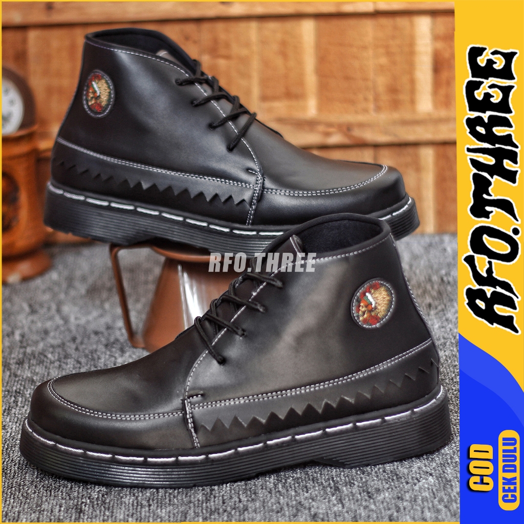 RFOTHREE Stam - Sepatu Boots Pria Tinggi Docmart Kasual