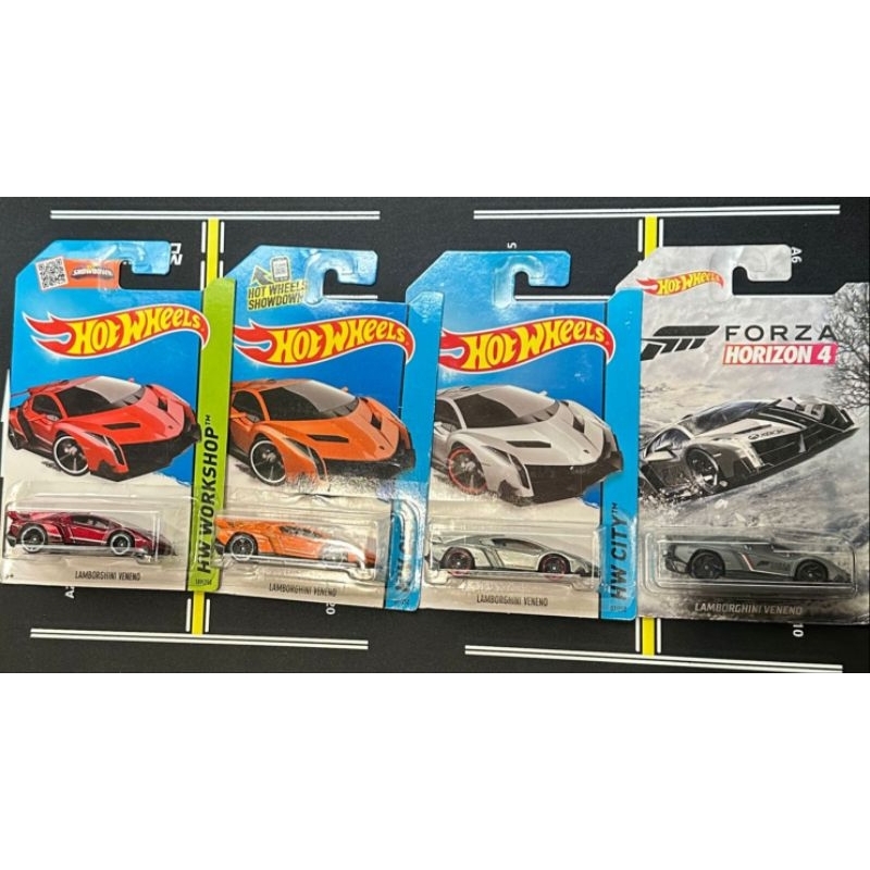 hot wheels Lamborghini Veneno set of 4