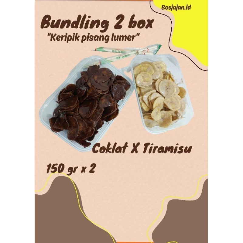 

keripik pisang lumer (coklat + tiramisu