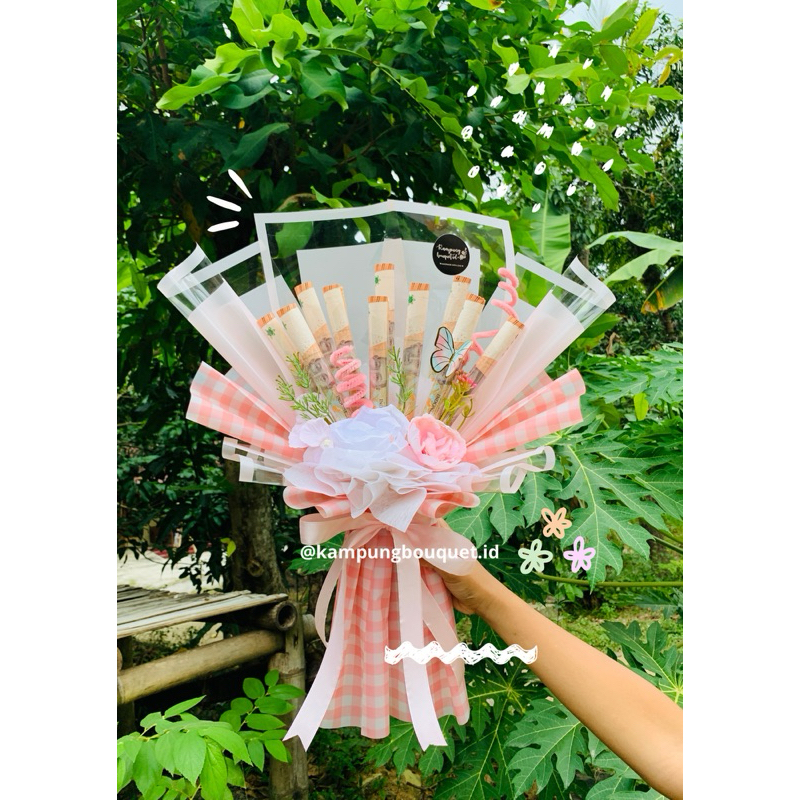 

Money bouquet 10lembar gulung