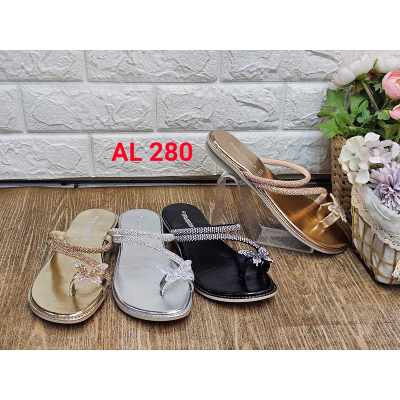 sendal pesta purple kupu-kupu