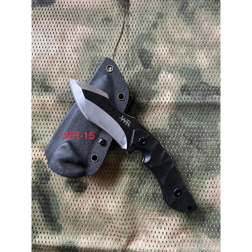 Pisau Tactical Kydex WR 15 / Pisau WR Tactical Outdoor + Holster Dan Teklock / Pisau Camping Surviva