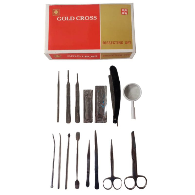 alat bedah hewan/Dissecting set/alat bedah/bonus pisau bedah medis 6 pcs