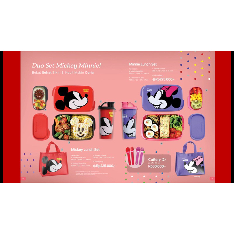 tupperware mickey lunch set