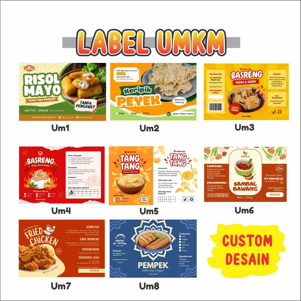 

STIKER - Label Snack UMKM 6x9cm