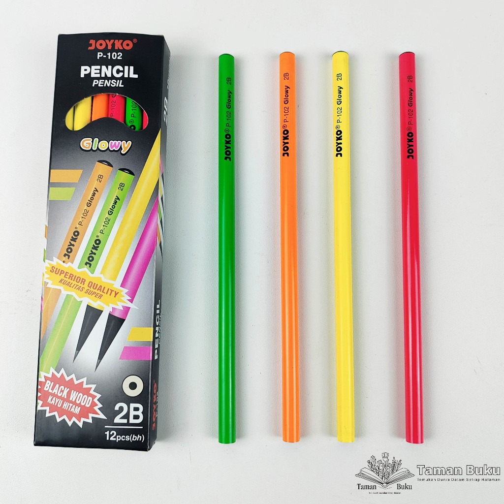 

Pencil 2B Pensil Joyko P-102 Glowy Terang 1 BOX 12 PCS