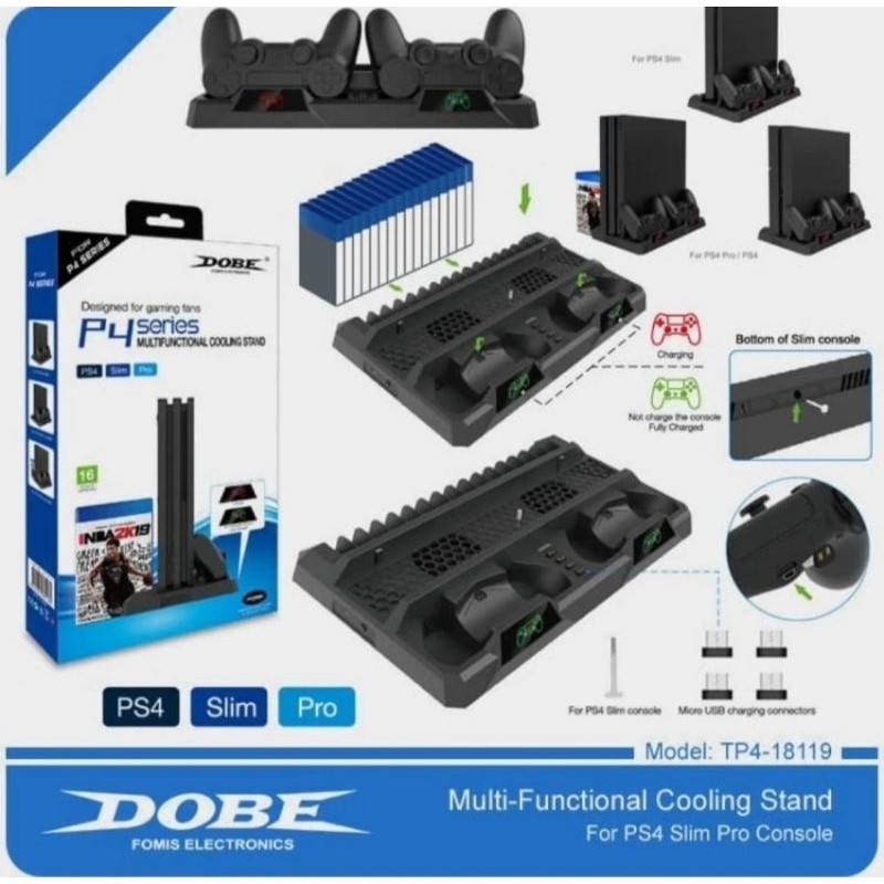 Dobe Multifunctional Cooling Stand PS4 pro/slim/fat TP4-18119