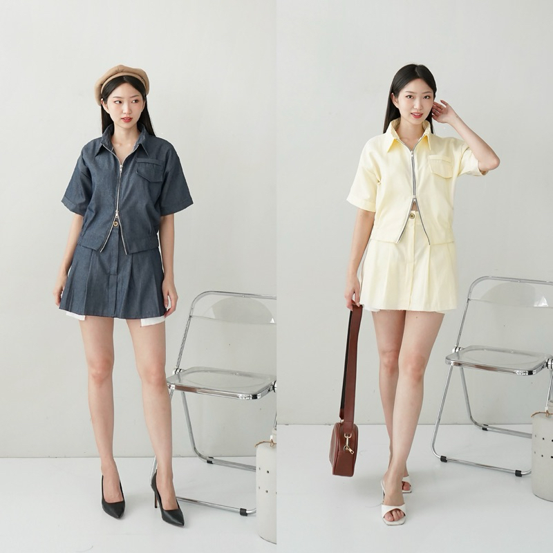 One Set Baju Wanita Kekinian, One Set Baju Korea AMarise Eunji Set
