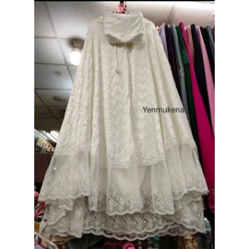 MUKENA SUTRA PARIS PREMIUM RENDA TILE KELILING..