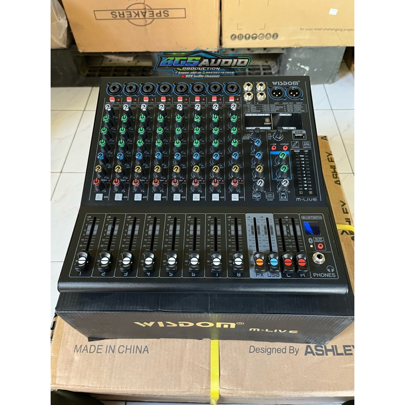 mixer 8 channel wisdom m live 8