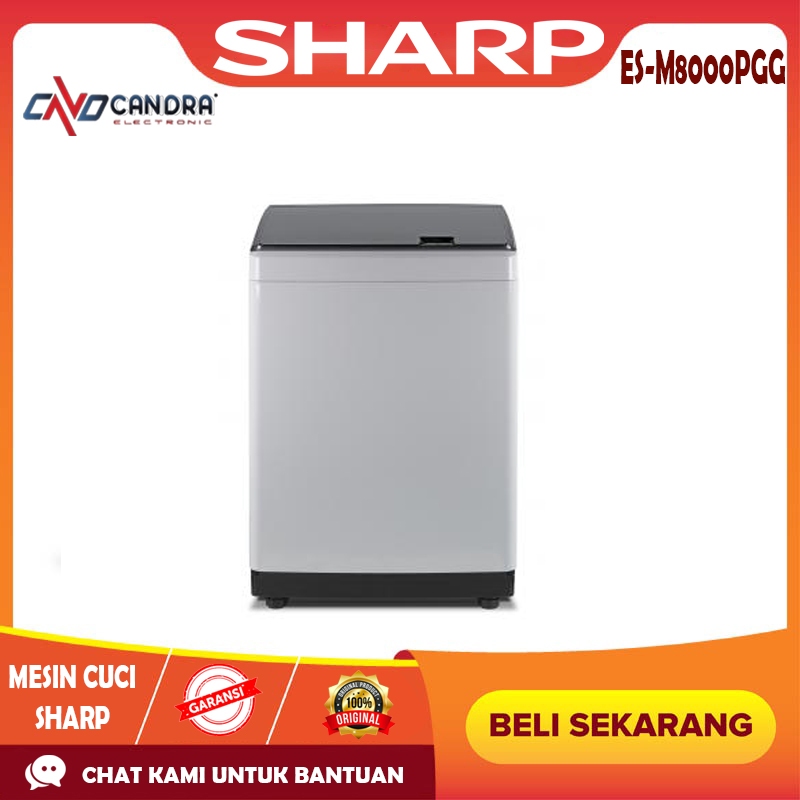 Mesin Cuci Satu Tabung Sharp 8KG ES-M 8000PGG/Mesin Cuci 1 Tabung