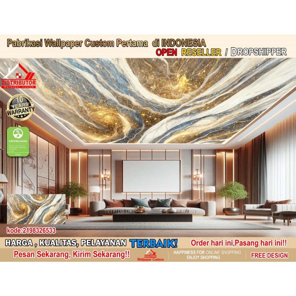 Wallpaper Custom 3D Tema Ceiling | Wallpaper Plafon | Wallpaper Custom Gambar | Wallpaper Ruangan | 