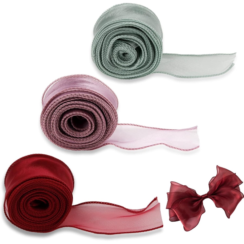 

[ 1 Roll ] Pita Fishtail / Pita Gelombang / Pita Organza Gelombang / Korean Fishtail Ribbon