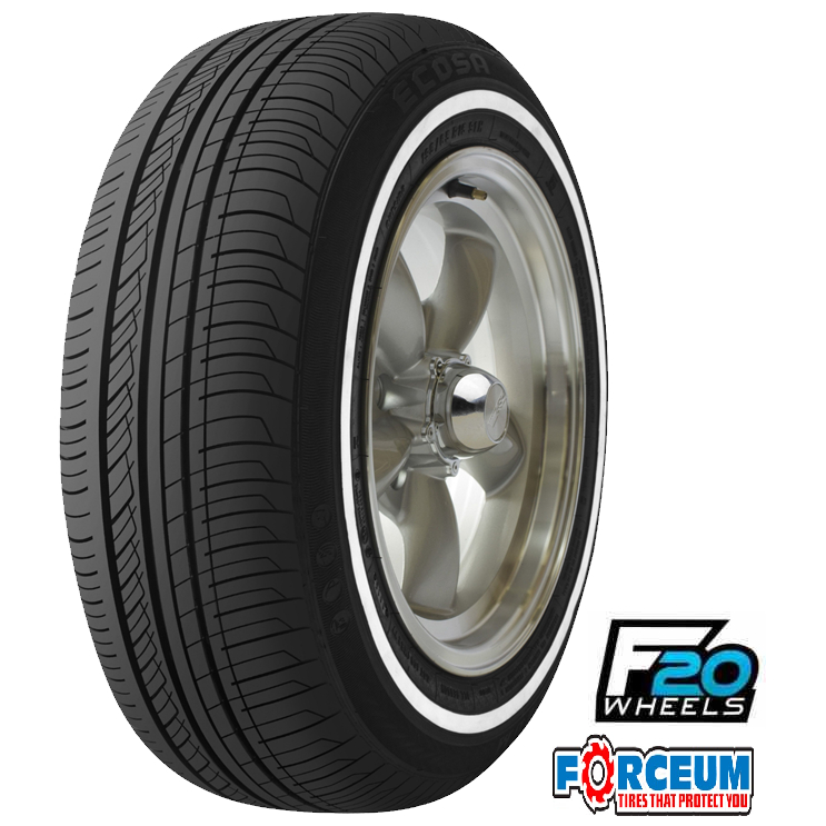 BAN LIS PUTIH 195 65 RING 15 FORCEUM ECOSA WLW 195 65 R15 TUBLES