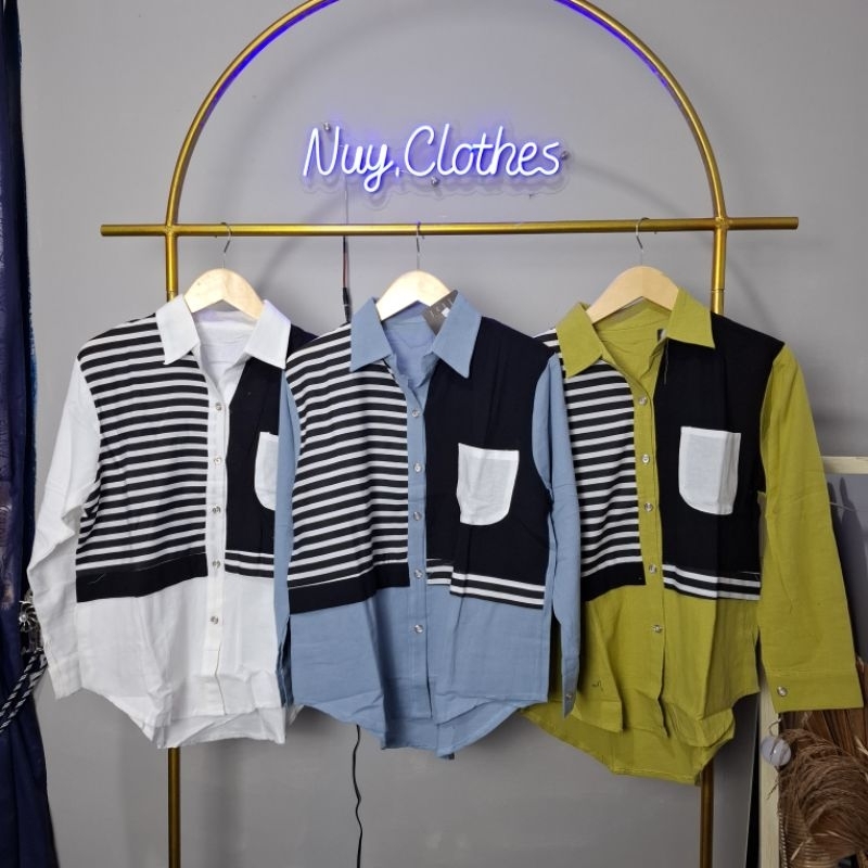 Kemeja Katun Wanita / Free Strap HP / Kemeja Kerja / Kemeja Kuliah / Outfit Kemeja Wanita