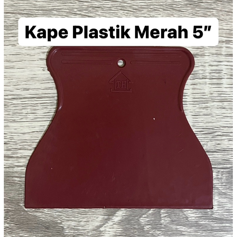 Kape Plastik Pvc Merah 5" Inch Inch | Scrapper Skrap Dempul Plamir Murah | Skrap Lebar Plastik Merah