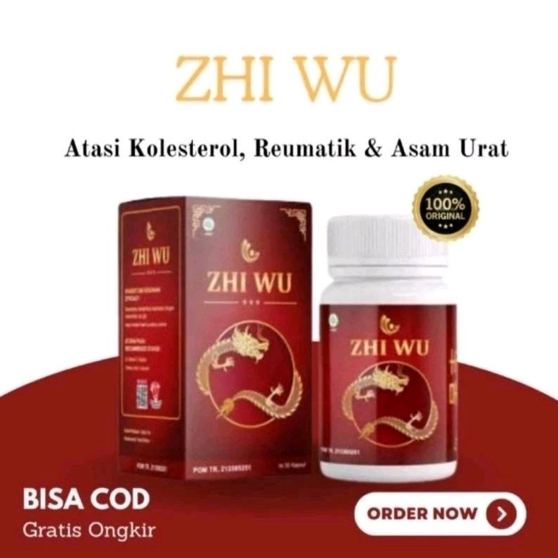 ZHI WU ORIGINAL 60 KAPSUL OBAT HERBAL CINA  ATASI ASAM URAT DAN REMATIK SAKIT PINGGANG NYERI SENDI K