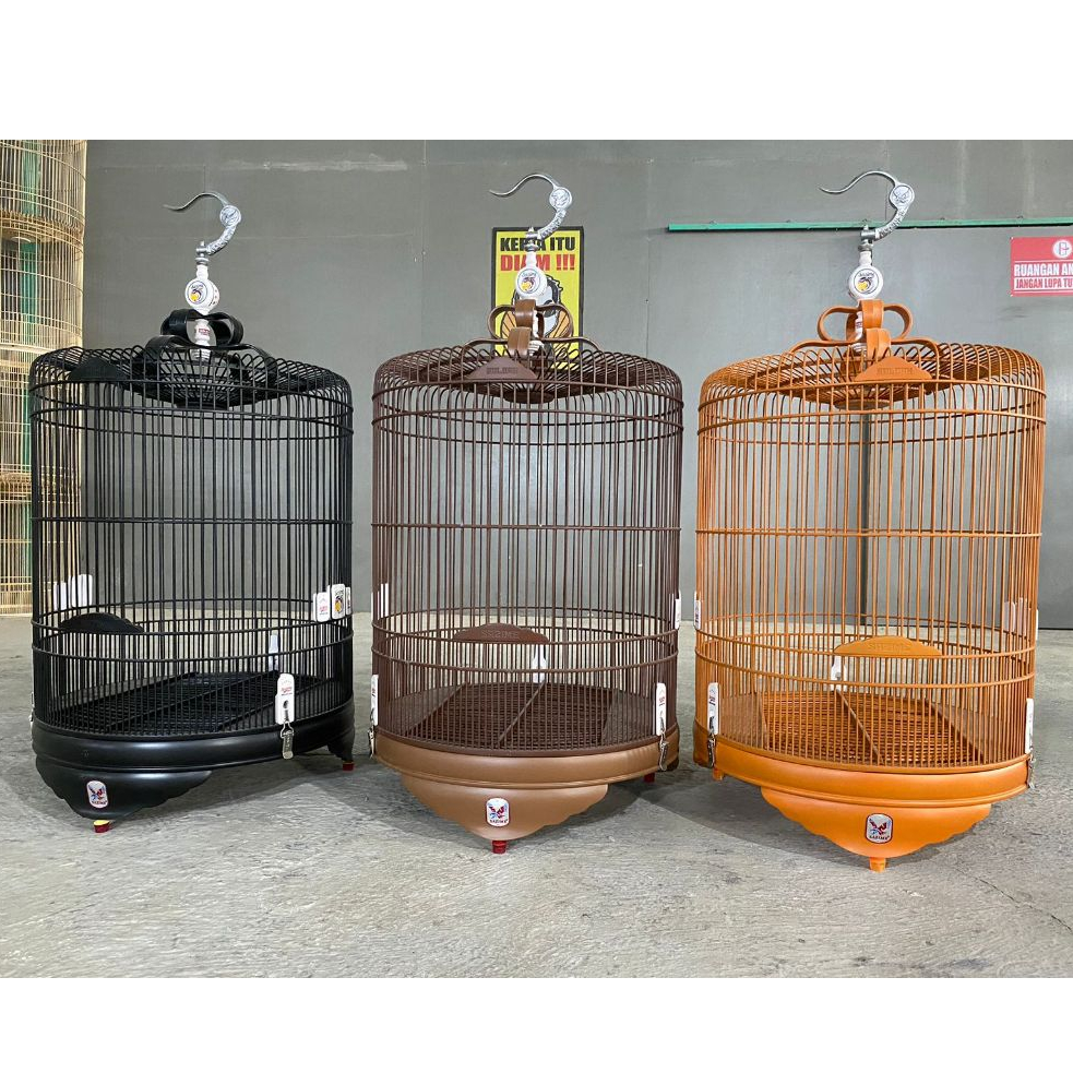SANGKAR BULAT MURAI DAN KACER SAZIME TEBOK KAYU ( FREE PACKING KAYU ) SANGKAR BURUNG
