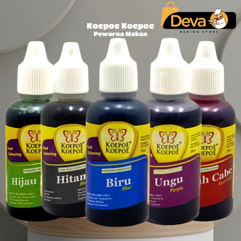 

Koepoe Koepoe Pewarna Makanan - Pewarna Makanan Kupu Kupu 30ml