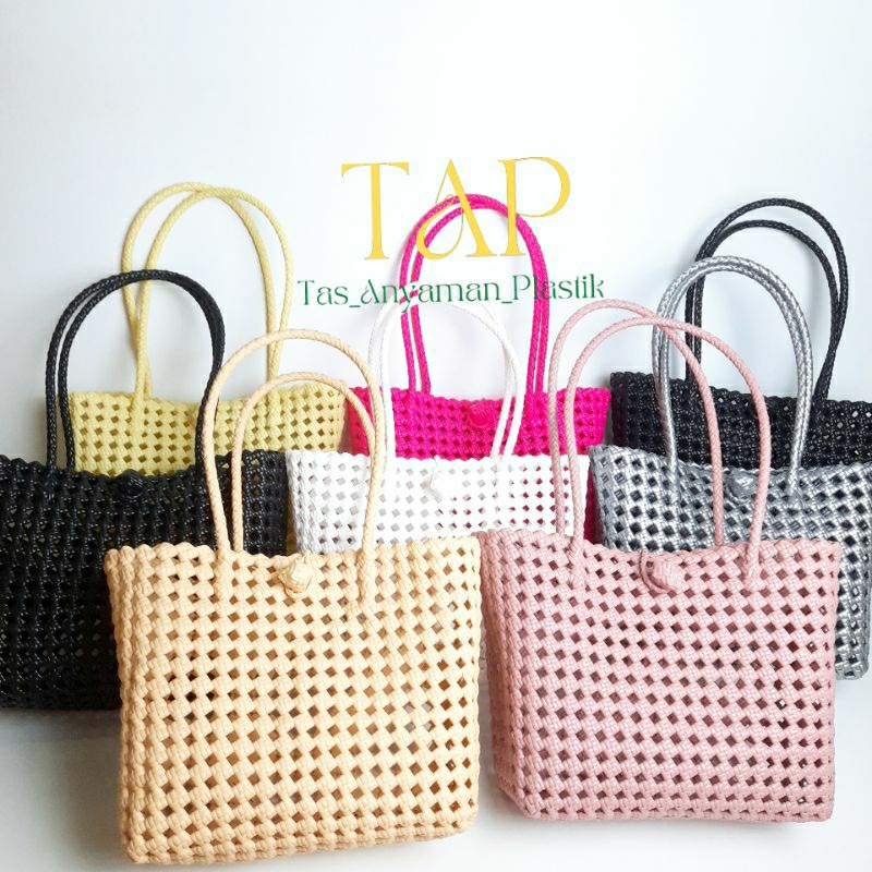 [PROMO] Tas Keranjang Anyaman Plastik Hampers  Keranjang Belanja Jali 2 LINE