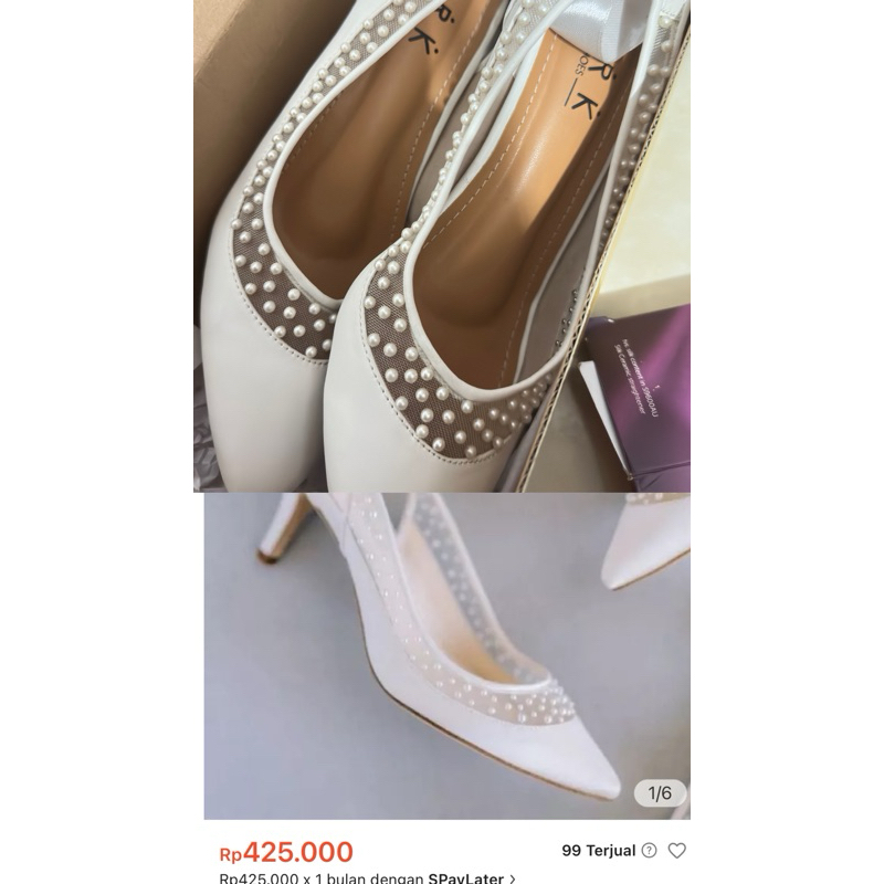 sepatu high heels wedding simple korean look