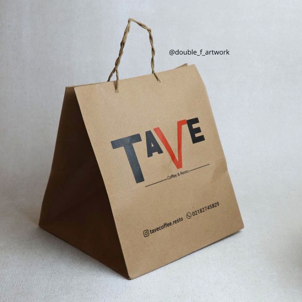

Paper Bag Tali 10 Ukuran (21,5x21,5x25 cm) - Cocok untuk box snack/nasi uk 20x20cm