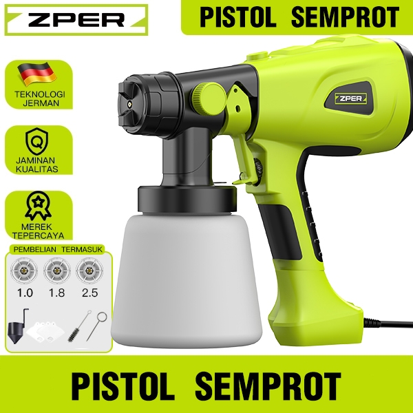 ZPER Kompresor Spraygun Cat Semprot Sprayer Gun Elektrik Listrik Alat Mesin Cat Tembok 1300ml 450W