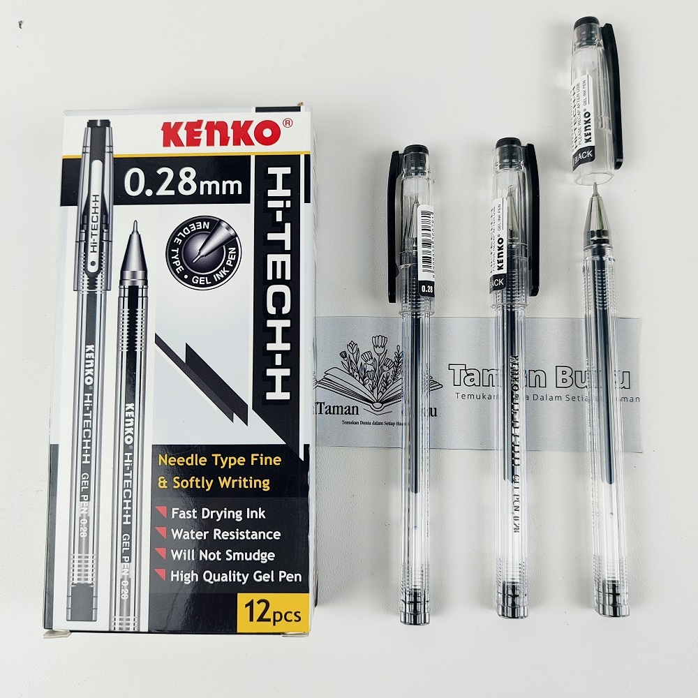 

Ballpoint Kenko Pulpen Gel HiTech H 0.28mm Pena Soft Satuan