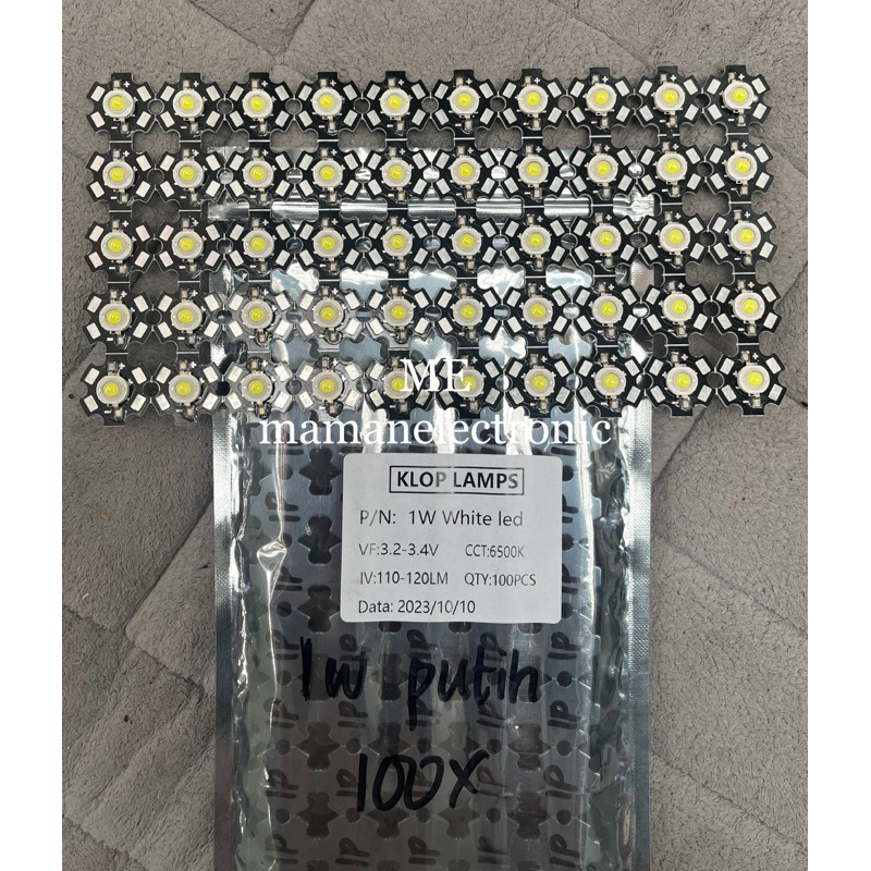 HPL LAMPU / LED HPL 1 WATT PUTIH / PUTIH HANGAT / LED ISI ULANG SENTER 1W PUTIH