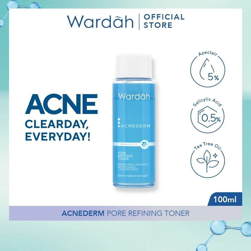 WARDAH ACNEDERM SERIES - PORE REFINING TONER DERMA TREAT ACTIVES WITH WITCH HAZEL + ALOEVERA EXTRACT
