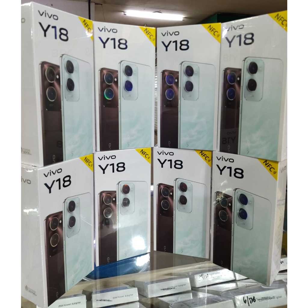 vivo Y18 NFC  Multifunctions( RAM 4/64 GB )-(RAM 4/128 GB) -(RAM 6/128 GB ), 50MP AI Camera, 5000 mA