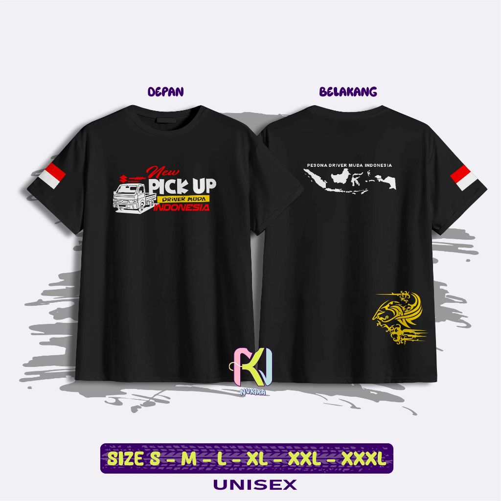 Kaos Pick Up New Carry Driver Muda Indonesia Baju Distro Pria