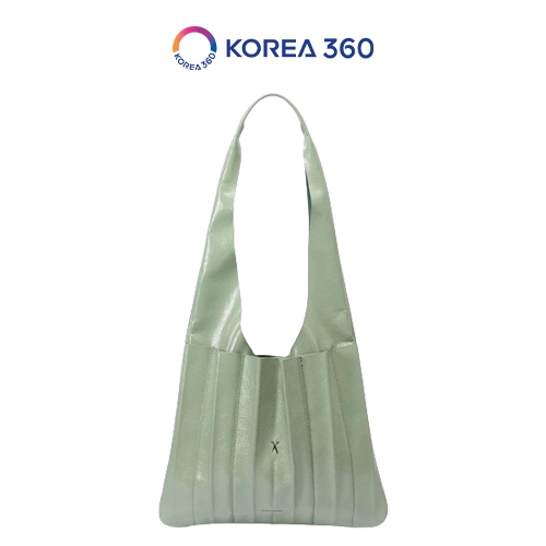 JOSEPH AND STACEY LUCKY PLEATS SHOULDER BAG - ICEBERG GREEN
