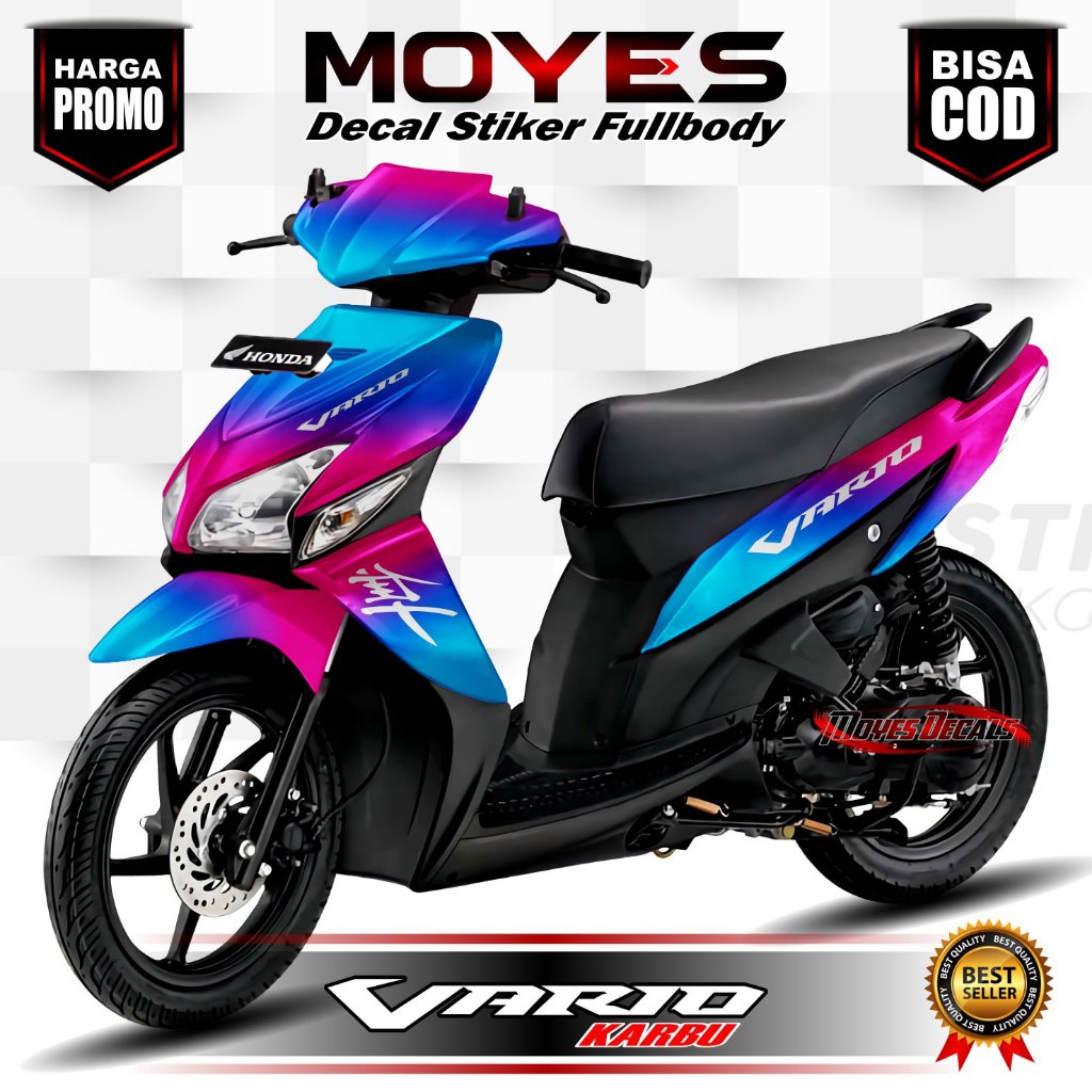 Decal Motor Vario 110 Karbu - Stiker Motor Vario 110 Karbu Fullbody Premium - Variasi Motor Vario 11