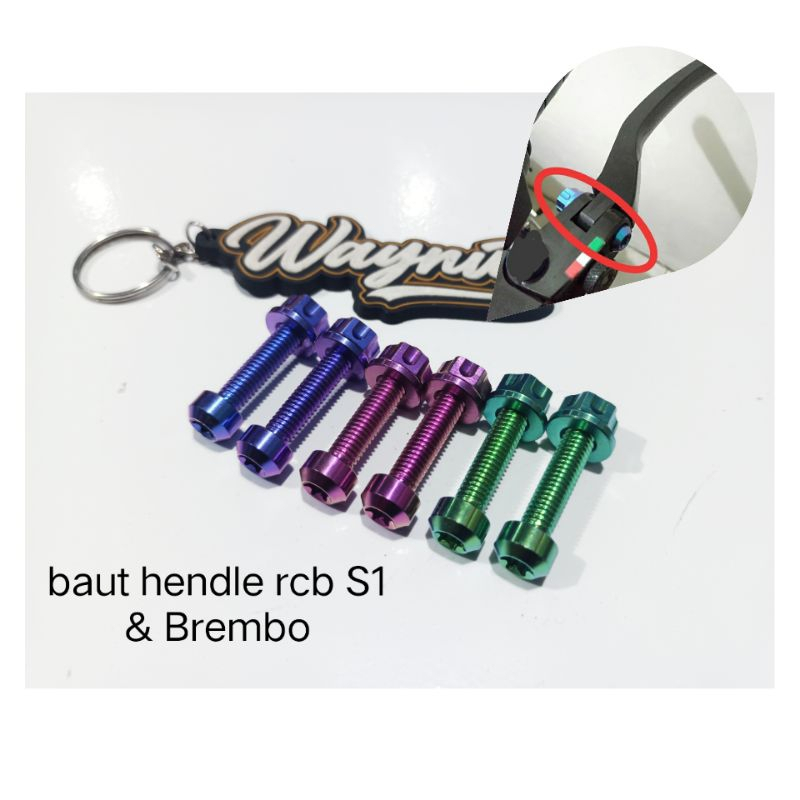 LIVE - BAUT + MUR TITANIUM HANDLE RCB NISSIN BREMBO ( 1 SET ) / ORIGINAL VIETNAM GR5 BISA REQUEST WA