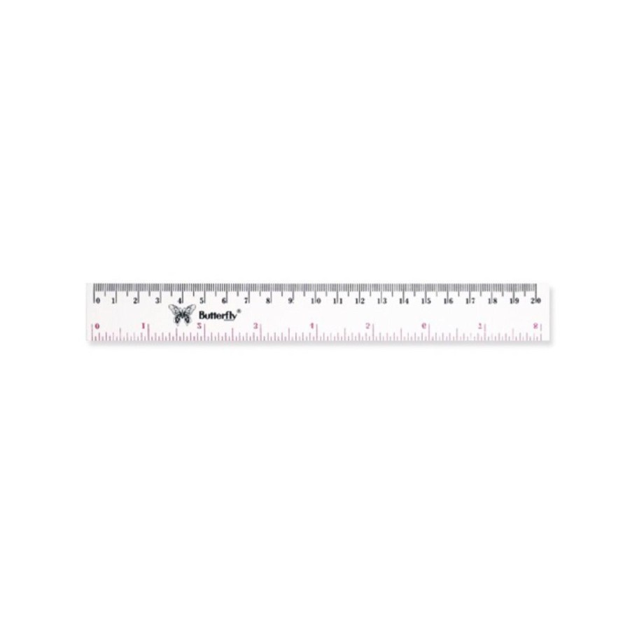 

Penggaris 20cm Penggaris Butterfly Plastik Plastic Acrylic Ruler Mistar pengaris 20 cm ATK1478B