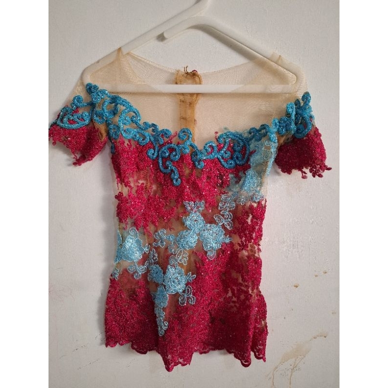 preloved kebaya sabrina blue fuchia