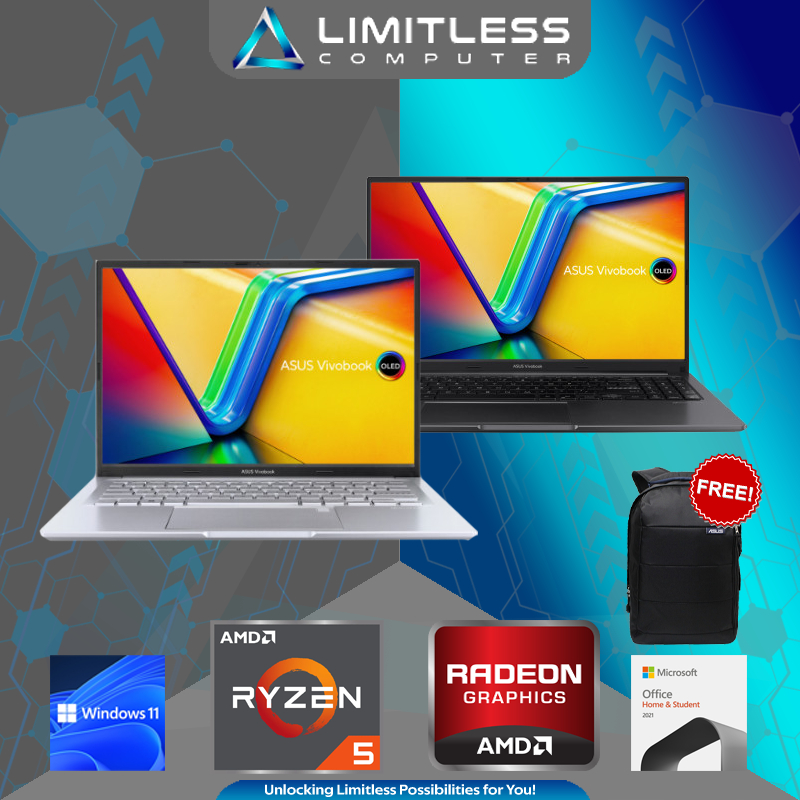 Asus VIVOBOOK 14 M1405YA AMD Ryzen 5 7430U 16GB 512GB Win11 OHS 2021 Laptop
