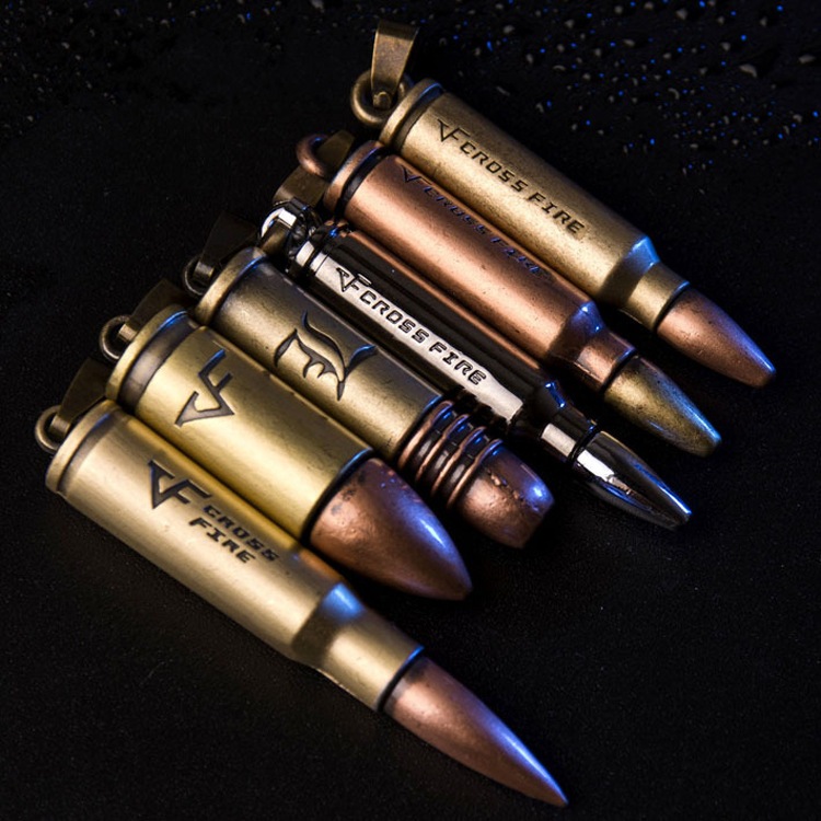 Kalung Selongsong Peluru - Bullet Pendant Titanium Steel Jewelry Necklace Male Female Bestie Lovers 