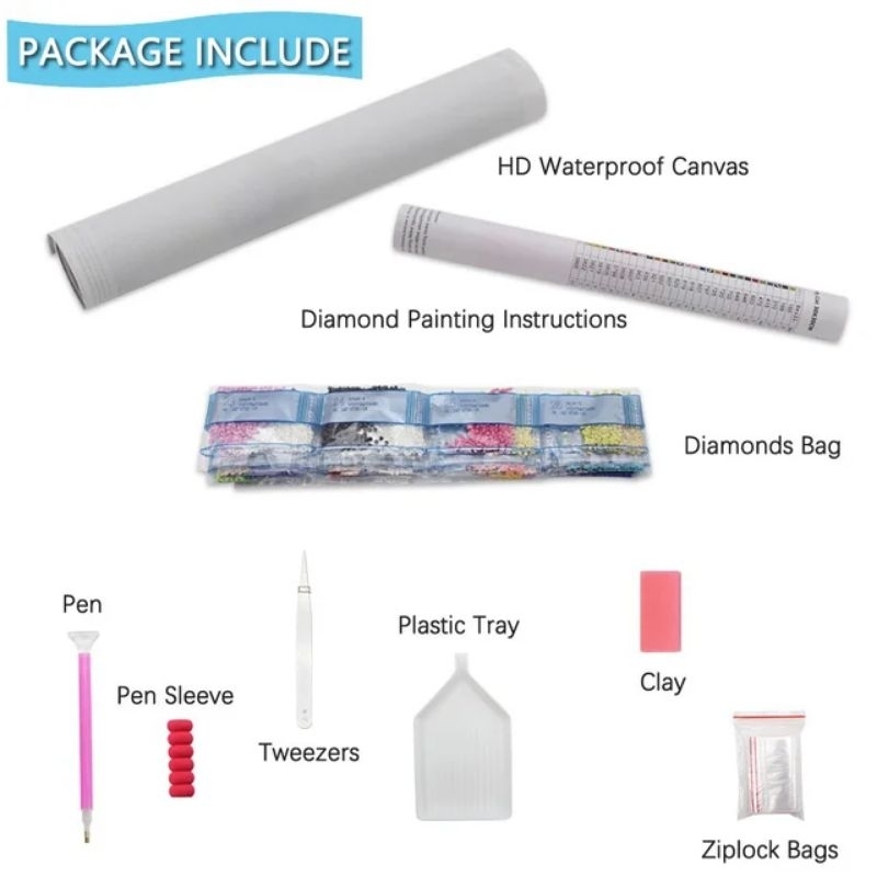 

5D Diamond Painting Kits Set Wall Art Home Decor 5D lukisan berlian akrilik RB9