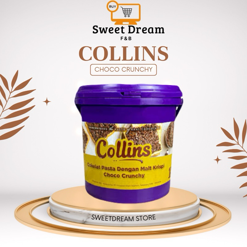 

TERMURAH!! COLLINS CHOCO CRUNCHY 1Kg | SELAI ROTI | TOPPING DONAT | DIP DONAT