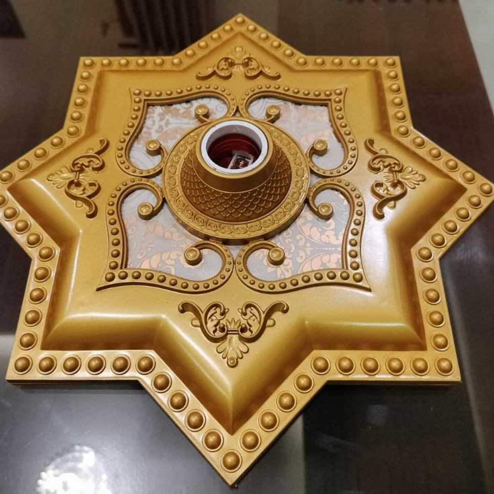 Fiting Hias Plafon Gypsum 30 cm Ornamen Plafon PVC/GRC Fiting dekorasi plafon