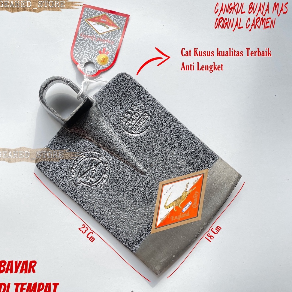 Penjualan Terbanyak Cangkul Pacul Buaya Mas Carmen Export Quality  Pacul Sawah Anti Lengket  Cangkul