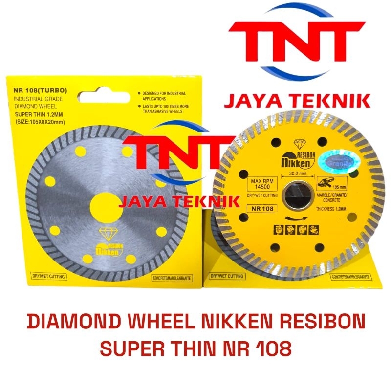 DIAMOND WHEEL TURBO NIKKEN RESIBON 4" / MATA GERINDA POTONG KERAMIK GRANIT NIKEN RESIBON 4 INCH