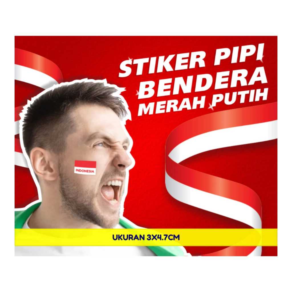 

(Isi 100pcs) stiker pipi / stiker merah putih /stiker bendera tempelan HUT RI 17 agustus