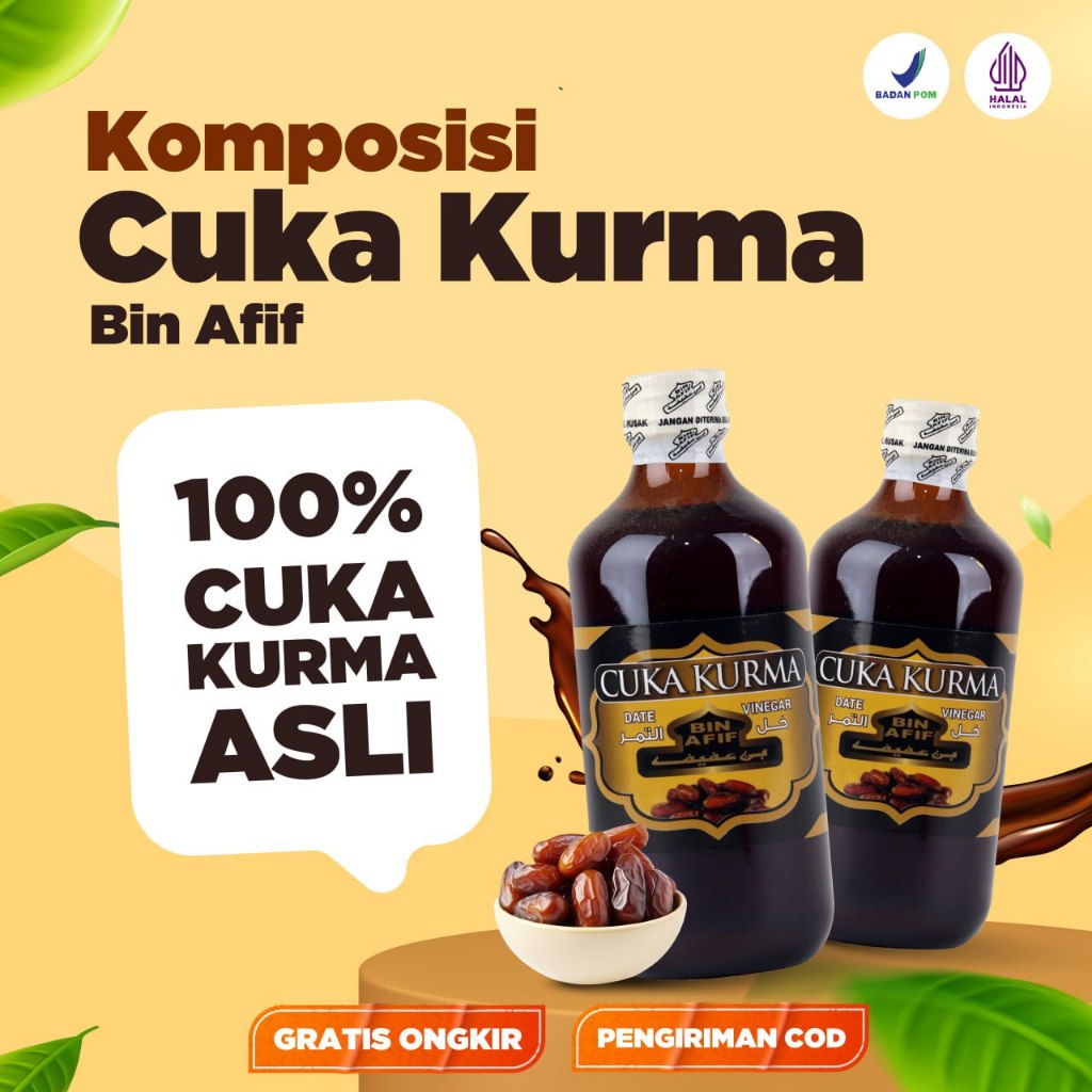 

Cuka Kurma Bin Afif 310 ml Atasi Kolesterol